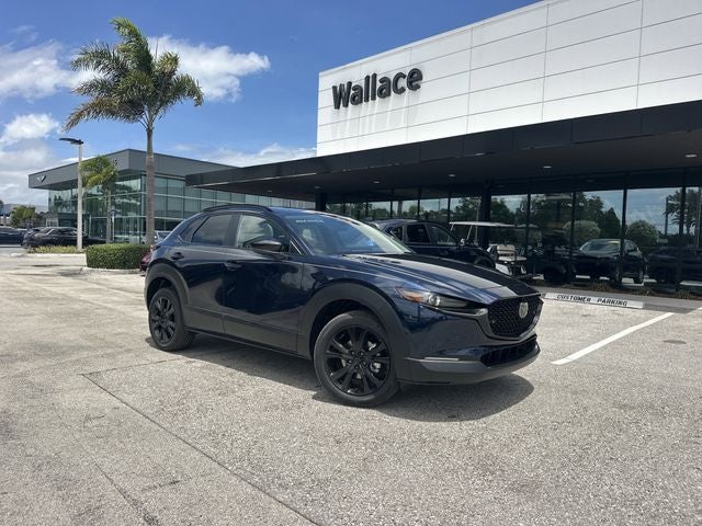 2026 Mazda Mazda CX-30 2.5 Turbo Aire Edition AWD in Deep Crystal Blue Mica — front three-quarter view
