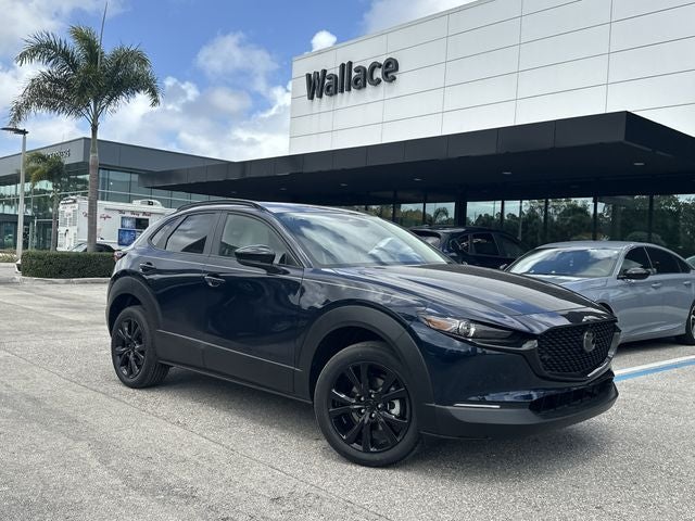 2026 Mazda Mazda CX-30 2.5 Turbo Aire Edition AWD in Deep Crystal Blue Mica — front three-quarter view