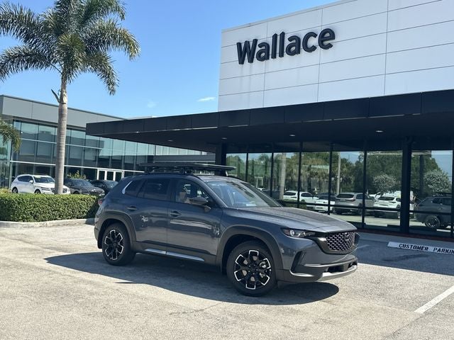 2026 Mazda Mazda CX-50 2.5 Turbo Meridian Edition AWD in Polymetal Gray Metallic — front three-quarter view