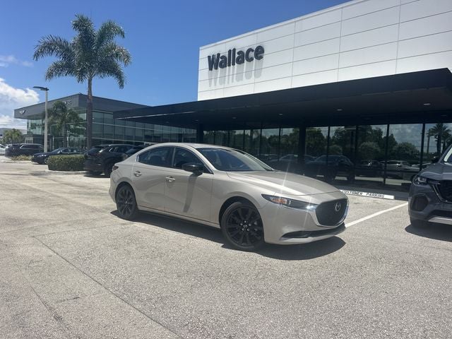 2026 Mazda Mazda3 Sedan 2.5 S Select Sport in Platinum Quartz Metallic — front three-quarter view