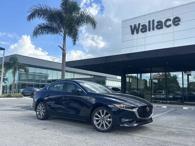 2026 Mazda Mazda3 Sedan 2.5 S Preferred in Deep Crystal Blue Mica — front three-quarter view