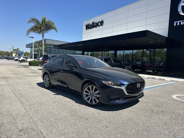 2026 Mazda Mazda3 Sedan 2.5 S Preferred in Deep Crystal Blue Mica — front three-quarter view