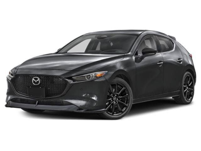 2026 Mazda Mazda3 Hatchback 2.5 Turbo Premium Plus AWD in Machine Gray Metallic — front three-quarter view