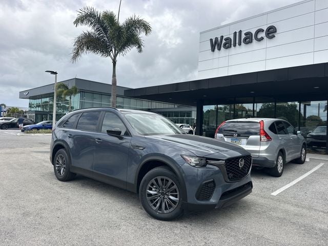 2026 Mazda Mazda CX-70 Plug-In Hybrid SC Plus AWD in Polymetal Gray Metallic — front three-quarter view