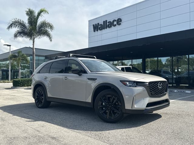 2026 Mazda Mazda CX-90 3.3 Turbo Premium Sport AWD in Platinum Quartz Metallic — front three-quarter view