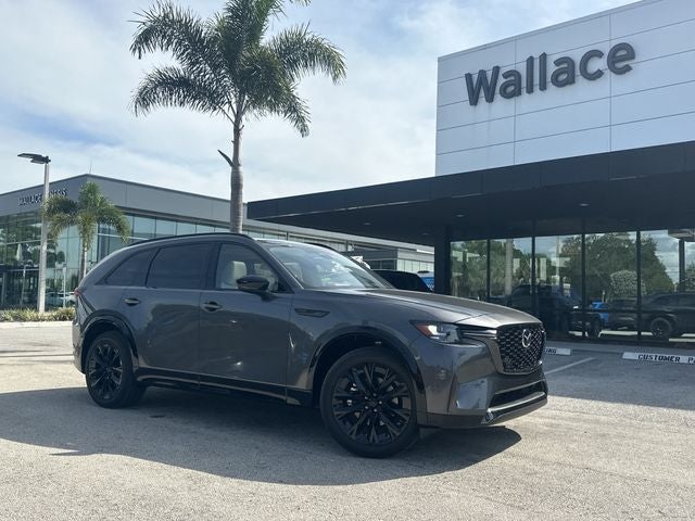 2026 Mazda Mazda CX-90 3.3 Turbo S Premium Sport AWD in Machine Gray Metallic — front three-quarter view