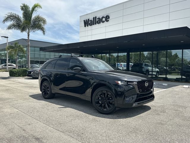 2026 Mazda Mazda CX-90 3.3 Turbo S Premium Sport AWD in Jet Black Mica — front three-quarter view
