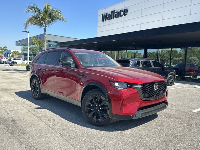 2026 Mazda Mazda CX-90 3.3 Turbo S Premium Sport AWD in Soul Red Crystal Metallic — front three-quarter view