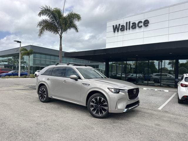 2026 Mazda Mazda CX-90 3.3 Turbo S Premium Plus AWD in Platinum Quartz Metallic — front three-quarter view