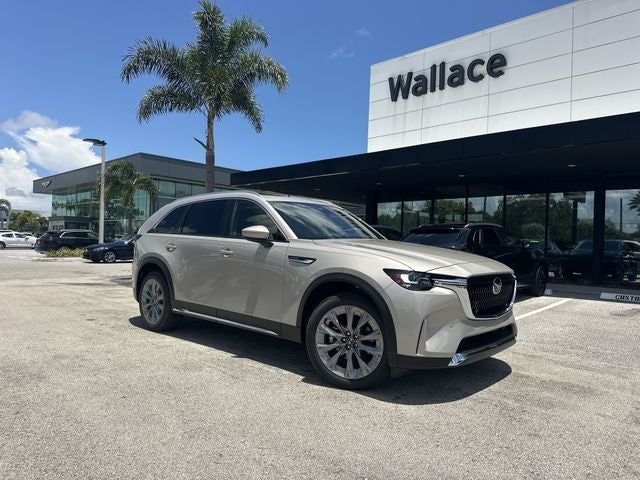 2026 Mazda Mazda CX-90 3.3 Turbo Premium Plus AWD in Platinum Quartz Metallic — front three-quarter view
