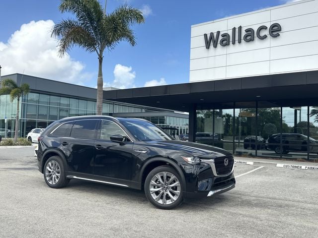 2026 Mazda Mazda CX-90 3.3 Turbo Premium Plus AWD in Jet Black Mica — front three-quarter view