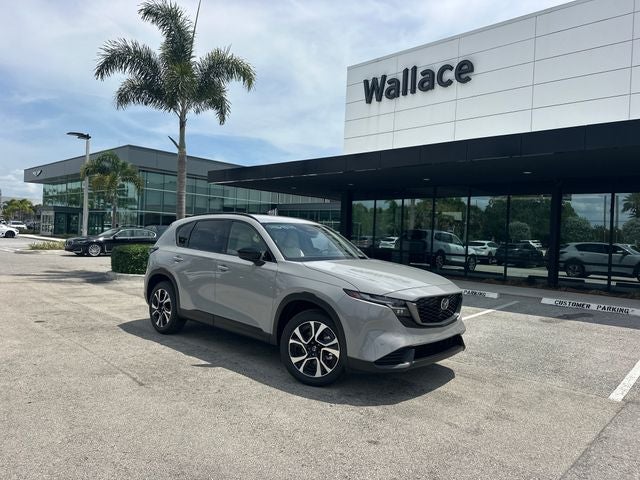 2026 Mazda Mazda CX-5 2.5 S Preferred AWD in Aero Gray Metallic — front three-quarter view