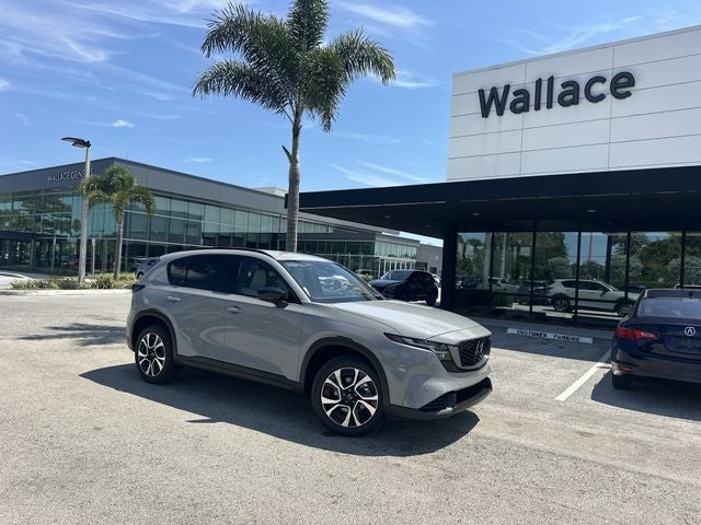 2026 Mazda Mazda CX-5 2.5 S Preferred AWD in Aero Gray Metallic — front three-quarter view