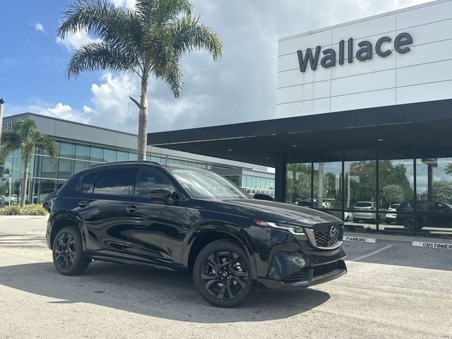 2026 Mazda Mazda CX-5 2.5 S Premium Plus AWD in Jet Black Mica — front three-quarter view